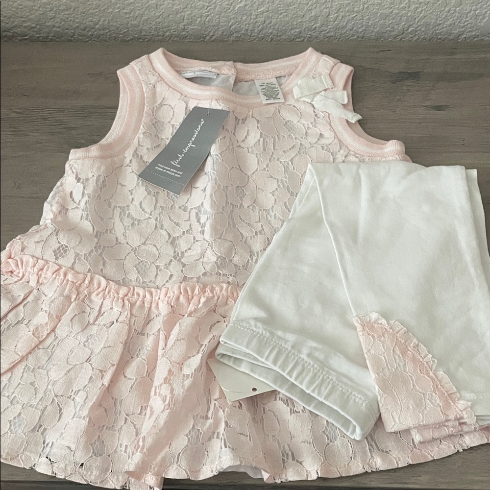 First Impressions Blush and White Lace Set